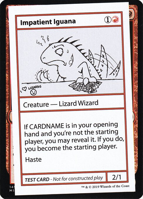 Impatient Iguana (No PW Symbol) (Mystery Booster Test Print 2021) Light Play