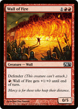 Wall of Fire (Magic 2013 Core Set) Medium Play