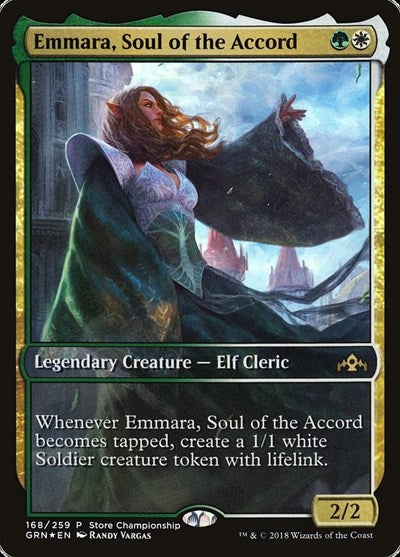 Emmara, Soul of the Accord (Promos: Game Day and Store Championship) Medium Play Foil