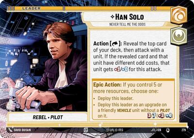 Han Solo Never Tell Me the Odds (Hyperspace) (Jump to Lightspeed) Near Mint