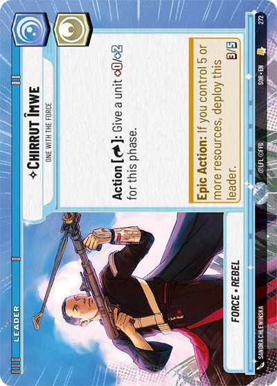 Chirrut Imwe One With The Force (Hyperspace) (Spark of Rebellion) Near Mint