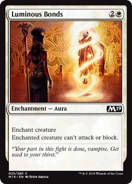 Luminous Bonds (Magic 2019 Core Set) Light Play Foil