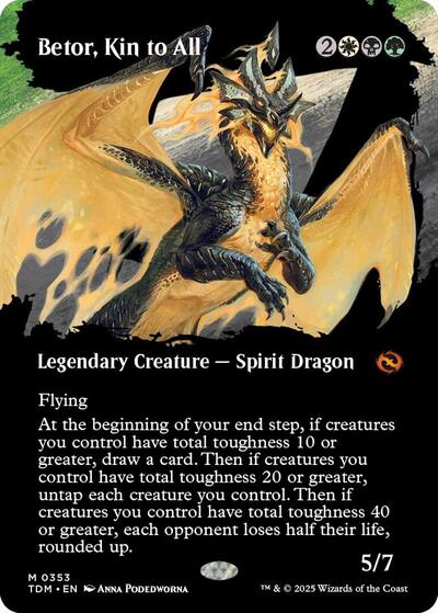 Betor, Kin to All (Borderless) (Tarkir: Dragonstorm) Light Play Foil