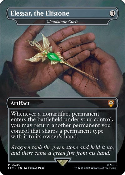 Elessar, the Elfstone - Cloudstone Curio (Commander: The Lord of the Rings: Tales of Middle-earth) Light Play Foil