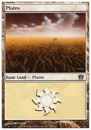 Plains (331) (8th Edition) Medium Play Foil