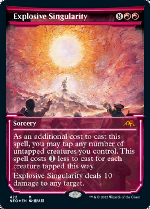 Explosive Singularity (Foil Etched) (Kamigawa: Neon Dynasty) Light Play Foil