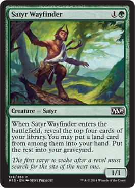 Satyr Wayfinder (Magic 2015 Core Set) Light Play Foil
