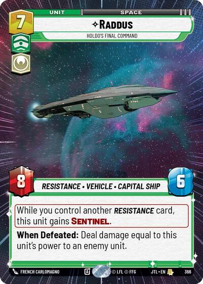 Raddus Holdo's Final Command (Hyperspace) (Jump to Lightspeed) Near Mint