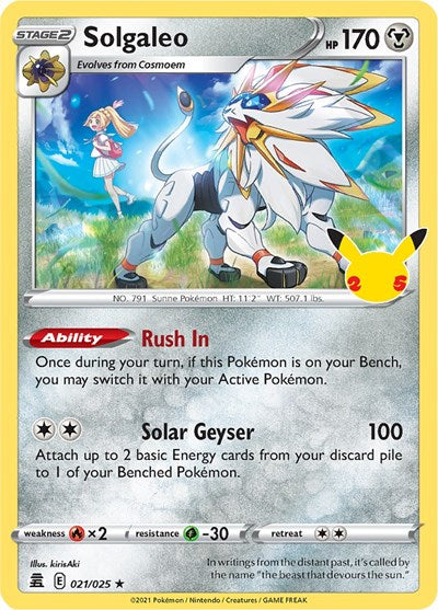 Solgaleo (Celebrations) Light Play Holofoil