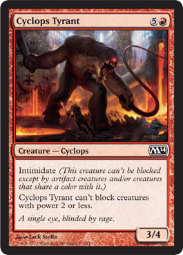 Cyclops Tyrant (Magic 2014 Core Set) Medium Play Foil