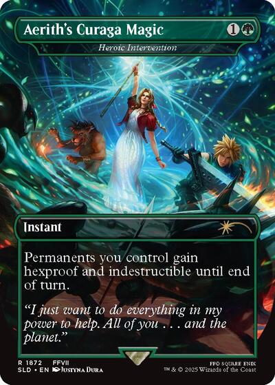 Aerith's Curaga Magic - Heroic Intervention (Secret Lair) Near Mint Japanese