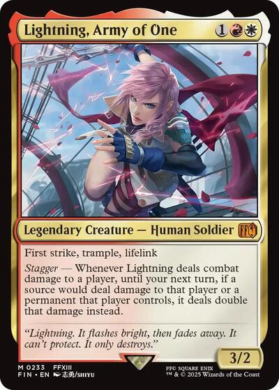 Lightning, Army of One (Universes Beyond: FINAL FANTASY) Near Mint Foil