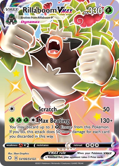 Rillaboom VMAX (Shining Fates: Shiny Vault) Near Mint Holofoil