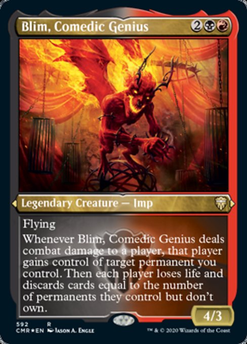 Blim, Comedic Genius (Foil Etched) (Commander Legends) Light Play Foil