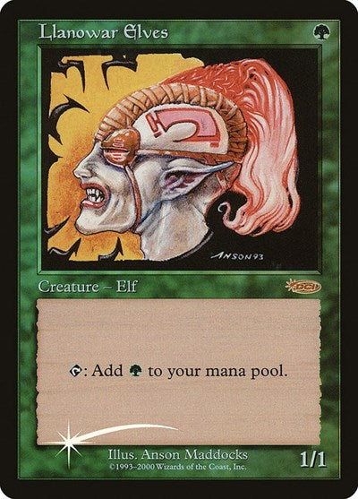 Llanowar Elves (Promos: FNM) Medium Play Foil