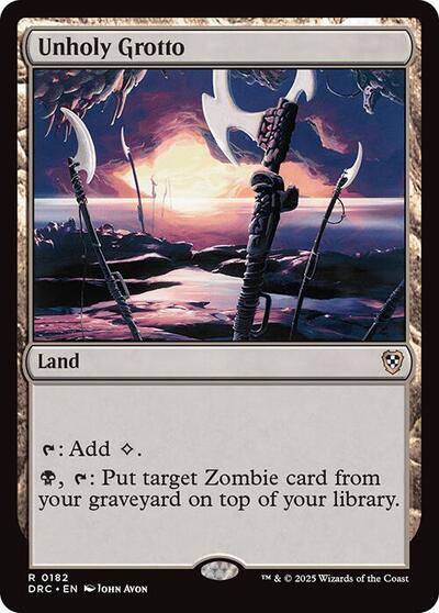 Unholy Grotto (Commander: Aetherdrift) Near Mint