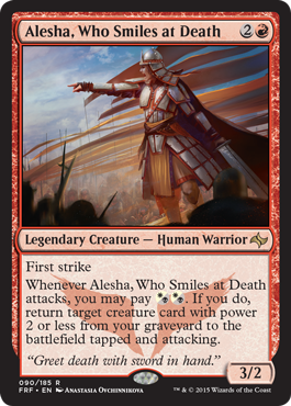 Alesha, Who Smiles at Death (Fate Reforged) Medium Play Foil