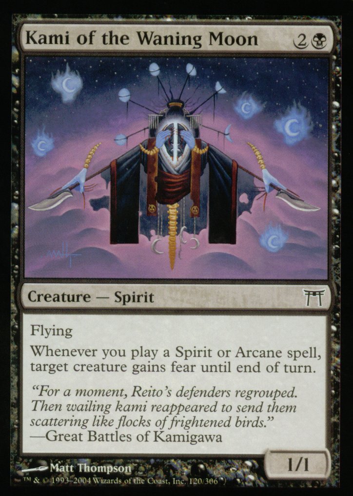 Kami of the Waning Moon (Champions of Kamigawa) Medium Play Foil