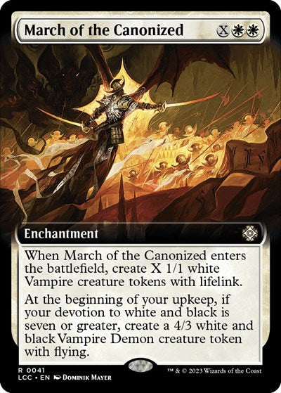 March of the Canonized (Extended Art) (Commander: The Lost Caverns of Ixalan) Light Play