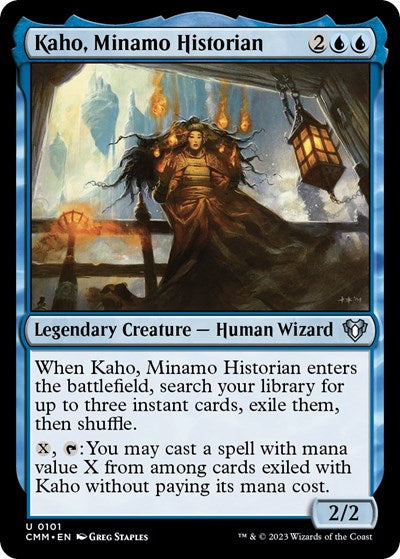 Kaho, Minamo Historian (Commander Masters) Near Mint Foil