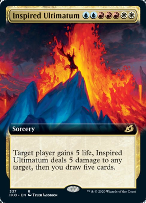 Inspired Ultimatum (Extended Art) (Ikoria: Lair of Behemoths) Light Play Foil