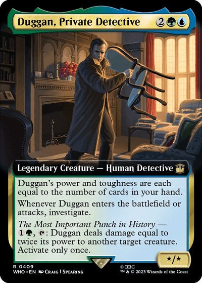 Duggan, Private Detective (Extended Art) (Universes Beyond: Doctor Who) Near Mint Foil