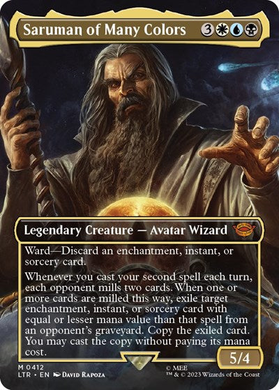 Saruman of Many Colors (Borderless) (Universes Beyond: The Lord of the Rings: Tales of Middle-earth) Damaged / Poor