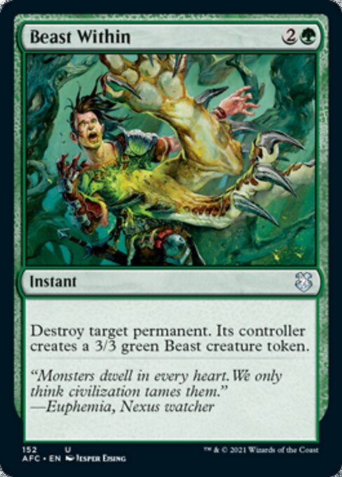 Beast Within (Commander 2021 Forgotten Realms) Medium Play