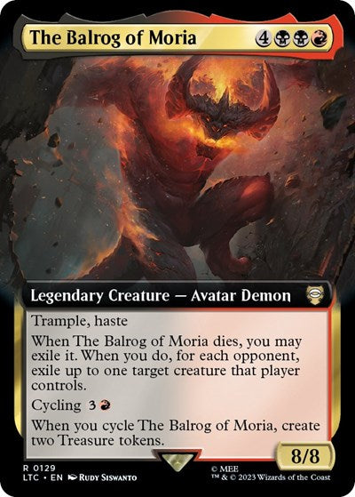 The Balrog of Moria (Extended Art) (Commander: The Lord of the Rings: Tales of Middle-earth) Light Play