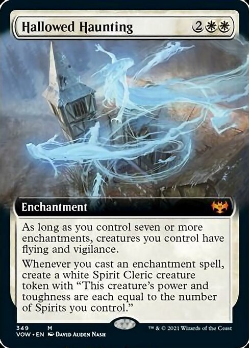 Hallowed Haunting (Extended Art) (Innistrad: Crimson Vow) Light Play Foil