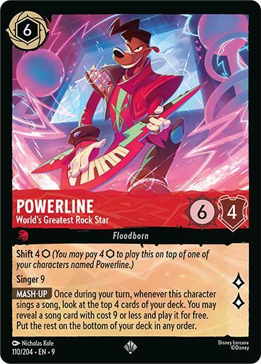 Powerline - World's Greatest Rock Star (Fabled) Near Mint Cold Foil