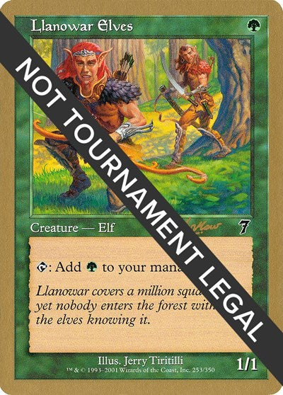 Llanowar Elves - 2002 Sim Han How (7ED) (World Championship Decks) Heavy Play