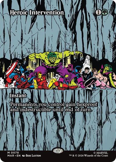 Heroic Intervention (0078) (Borderless) (Marvel Eternal-Legal) Near Mint Foil