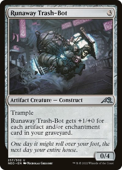Runaway Trash-Bot (Kamigawa: Neon Dynasty) Near Mint Foil