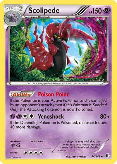 Scolipede (Boundaries Crossed) Light Play Reverse Holofoil
