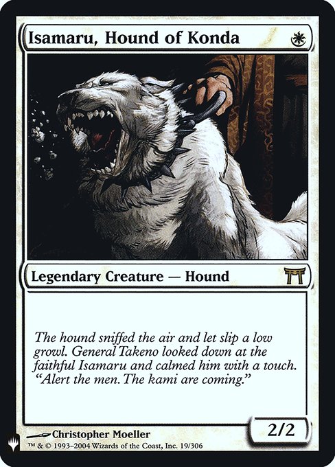 Isamaru, Hound of Konda (Mystery Booster Retail Edition Foils) Light Play Foil