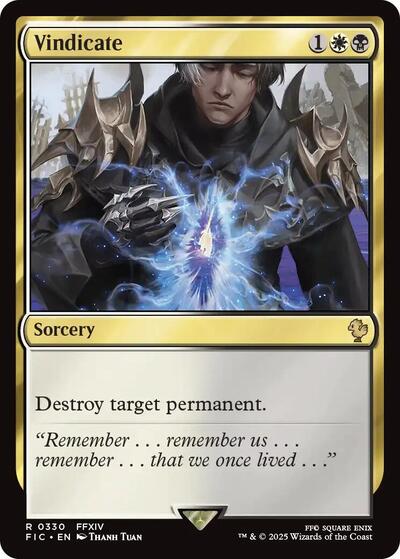Vindicate (Surge Foil) (Commander: FINAL FANTASY) Light Play Foil