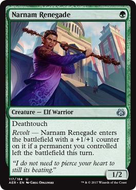 Narnam Renegade (Aether Revolt) Medium Play Foil