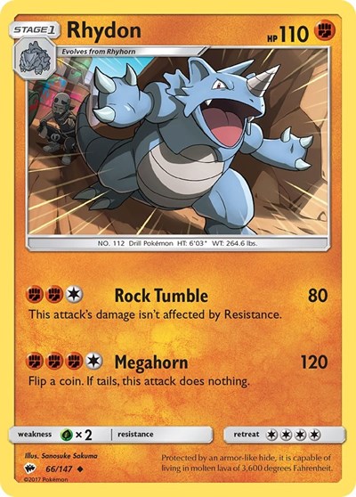 Rhydon (SM - Burning Shadows) Light Play Reverse Holofoil