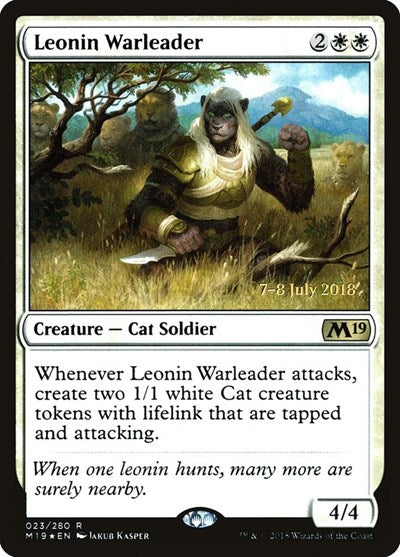 Leonin Warleader (Promos: Prerelease Cards) Near Mint Foil