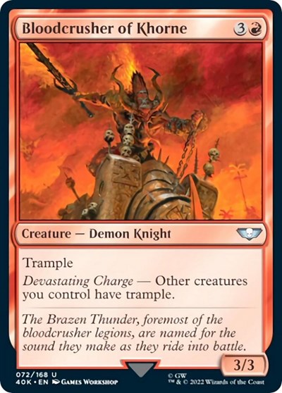 Bloodcrusher of Khorne (Surge Foil) (Universes Beyond: Warhammer 40K) Light Play Foil