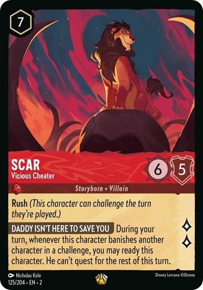 Scar - Vicious Cheater (Rise of the Floodborn) Near Mint Cold Foil