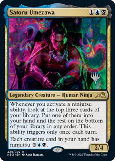 Satoru Umezawa (Promo Pack: Kamigawa: Neon Dynasty) Near Mint Foil