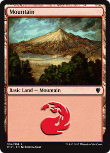 Mountain (304) (Commander 2017) Medium Play