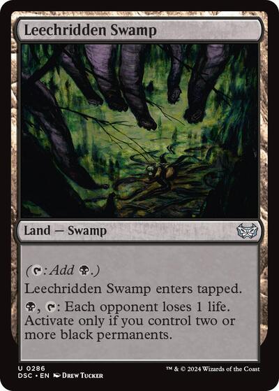 Leechridden Swamp (Commander: Duskmourn: House of Horror) Light Play