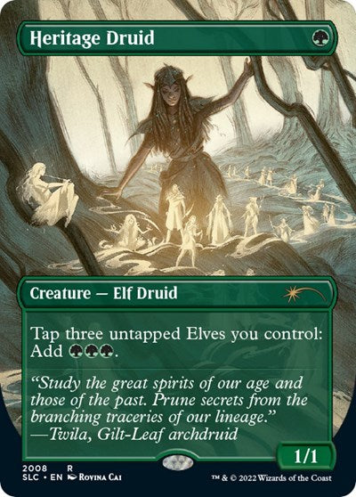 Heritage Druid (Borderless) (Secret Lair: 30th Anniversary Countdown Kit) Near Mint Foil