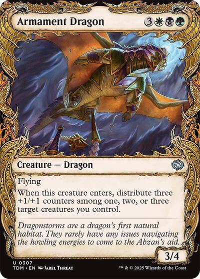 Armament Dragon (Showcase) (Tarkir: Dragonstorm) Light Play Foil