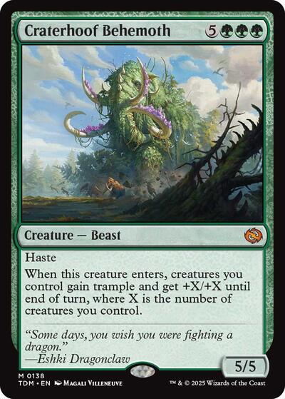 Craterhoof Behemoth (Tarkir: Dragonstorm) Near Mint Foil
