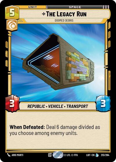 The Legacy Run Doomed Debris (Legends of the Force) Near Mint