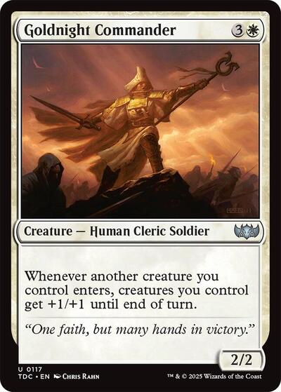 Goldnight Commander (Commander: Tarkir: Dragonstorm) Light Play